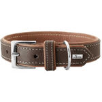 Hunter Hunde-Halsband Porto dunkelbraun-cognac XS
