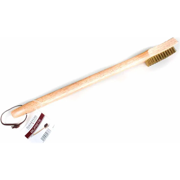 SANTOS Holz Grillbürste Messing 45 cm