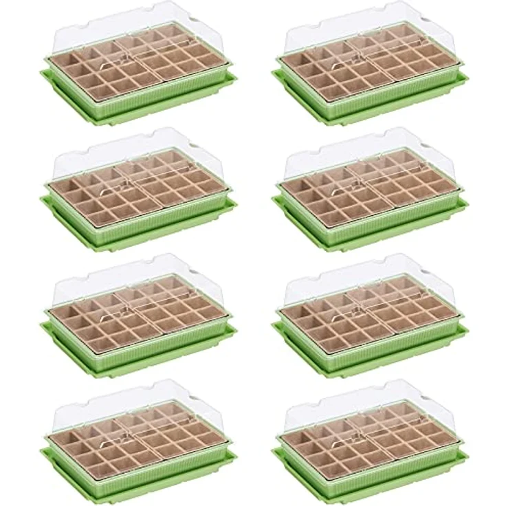8 x WELLGRO Mini Gewächshaus für 192 Pflanzen - ca. 27 x 19 x 10 cm je Zimmergewächshaus – Bild 1