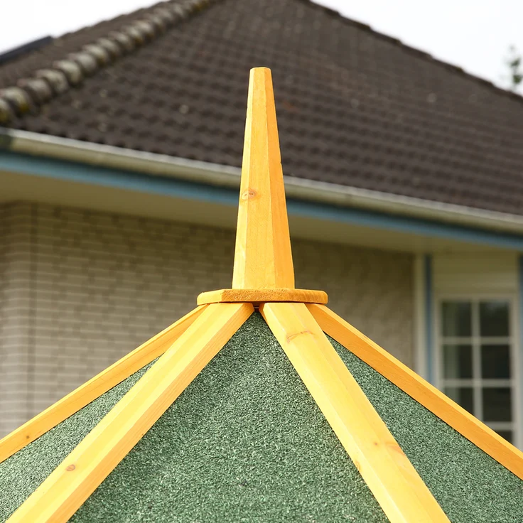 Vogelvoliere Voliere Vogelkäfig XXL 6-Eck Vogelhaus Vogel Käfig Haus Holz – Bild 3