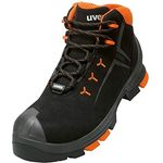 Uvex 65092  Unisex  Erwachsener  Sicherheitsstiefel  Schwarz  Orange  ESD  S3  SRC  Schnürverschluss
