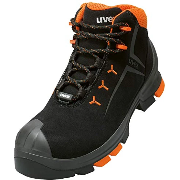 Uvex 65092  Unisex  Erwachsener  Sicherheitsstiefel  Schwarz  Orange  ESD  S3  SRC  Schnürverschluss – Bild 1