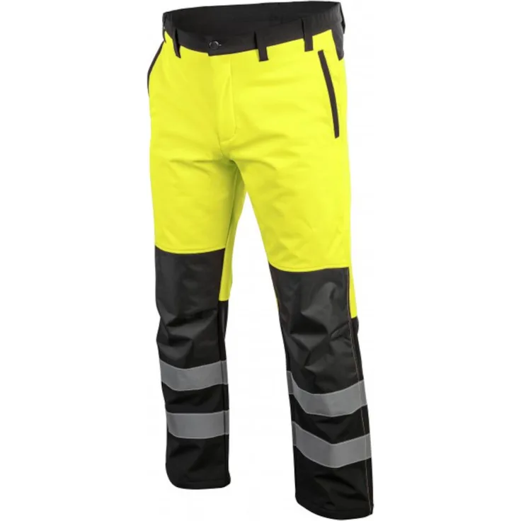Högert Softshell Warnschutzhose -'-'Traun-'-'- Kniepolstertaschen Gelb XL