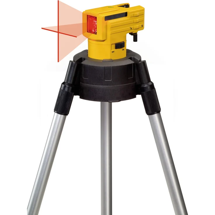 STABILA Kreuzlinienlaser LAX 50, 2-teiliges Set, selbstnivellierend, gut sichtbare Laser-Linien, Reichweite bis 10 m, Einknopfsystem, Schutzklasse IP 53, inklusive Stativ-Teleskopstange – Bild 4