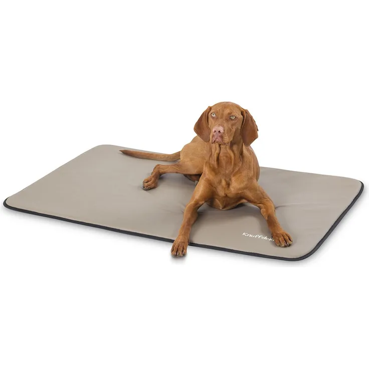 Knuffelwuff Leder Hundematte Cheyenne Taupe L-XL