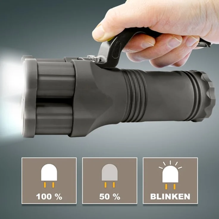Eaxus Taschenlampe mit 4 LEDs und Griff 100 lm 0,5 W batteriebetrieben Eaxus – Bild 3