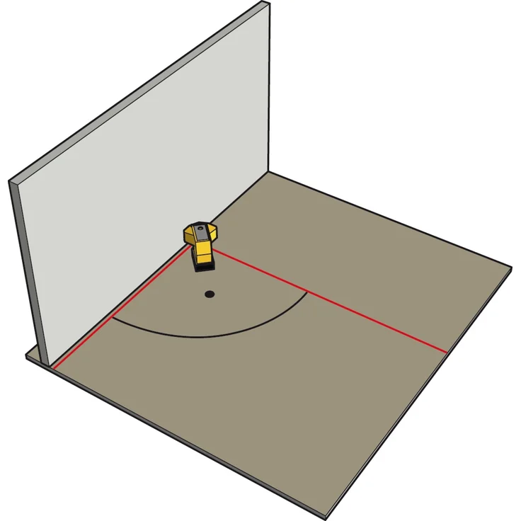 STABILA Bodenlinien-Laser FLS 90, exakter 90-Grad-Winkel am Boden, Reichweite Laserlinie 15 m, Schutzklasse IP 54, Umsteck-Sockel, Zielplatte, Tasche – Bild 19