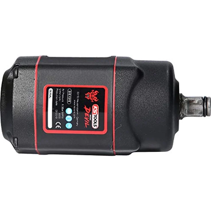 KS Tools miniDEVIL 515.1315 Hochleistungs-Druckluft-Schlagschrauber Vierkantaufnahme Abluftführung nach unten Kälteisolierter Handgriff 755 Nm 169 l/min 6,3 bar – Bild 6