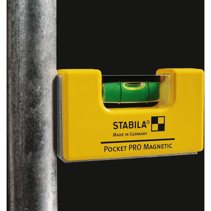 STABILA Mini-Wasserwaage Pocket PRO Magnetic mit Gürtel-Clip, 7 cm, starker Seltenerd-Magnet, 1 Horizontal-Libelle, Made in Germany – Bild 6