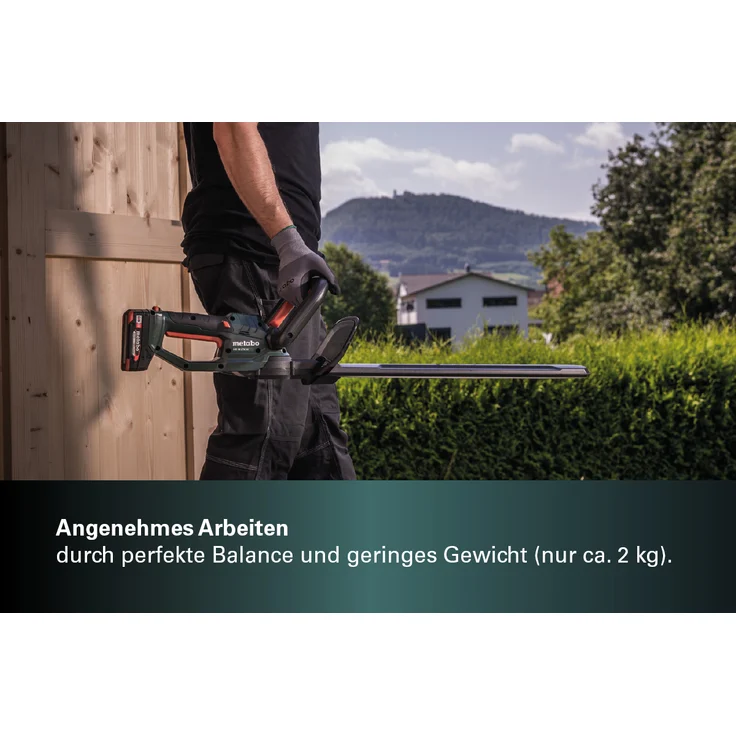 Metabo Akku Heckenschere HS 18 LTX 55 (18 Volt, Li-Ion, Messerlänge: 55 cm, Max. Schnittstärke 19 mm) ohne Akku und Ladegerät, im Karton – Bild 5