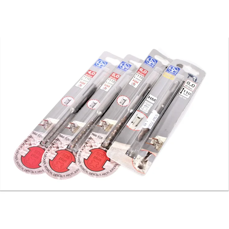 LUX Hammerbohrer ø4,5,6,8 mm Set 4-teilig HM SDSplus Steinbohrer Bohrer bohren