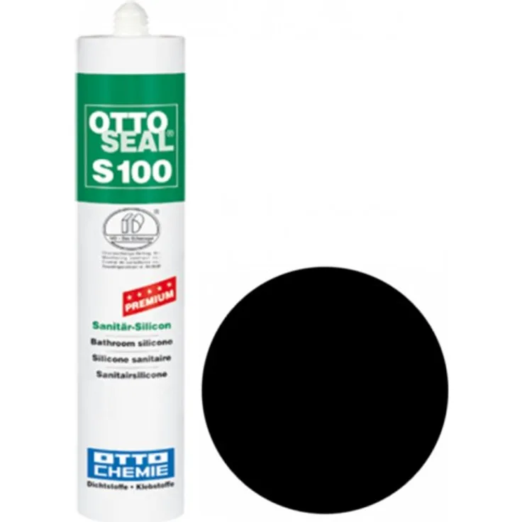 OTTOSEAL  S100 Premium-Sanitär-Silikon/Silicon 300 ml - Schwarz C04