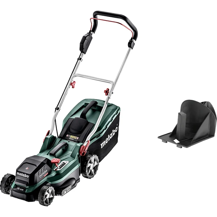 Metabo Akku Rasenmäher RM 36-18 LTX BL 36 (2x 18 Volt Li-Ion für Grundstücken bis 350 m², Schnittbreite: 36 cm, Mulchfunktion, bürstenloser Motor) ohne Akku und Ladegerät, im Karton – Bild 2