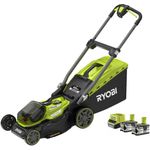 RYOBI RY18LMX40A-240 18V Akku-Rasenmäher mit 2 Akkus & Ladegerät 40 cm Schnittbreite