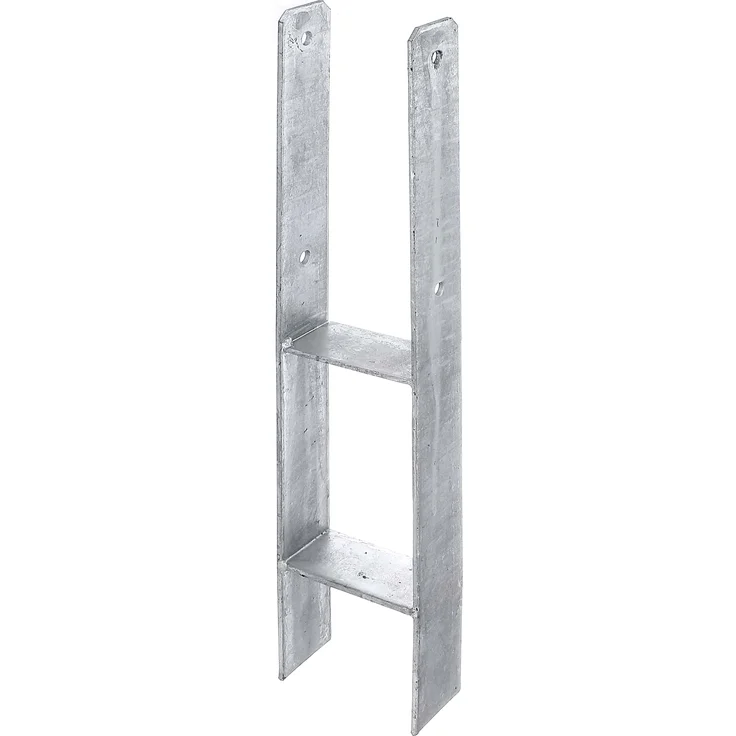Alberts H-Pfostenträger | feuerverzinkt | lichte Breite 111 mm | Gesamthöhe 600 mm | Materialstärke 5 mm 
(203924) – Bild 1