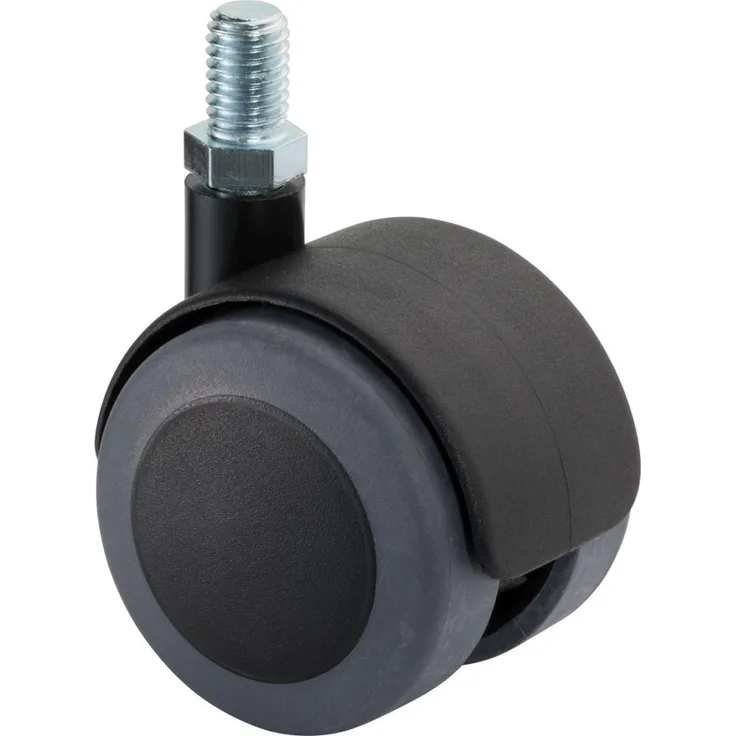 BS ROLLEN Kst.-Doppelrolle 50mm M10x20,Gewindestift F76.050.G10