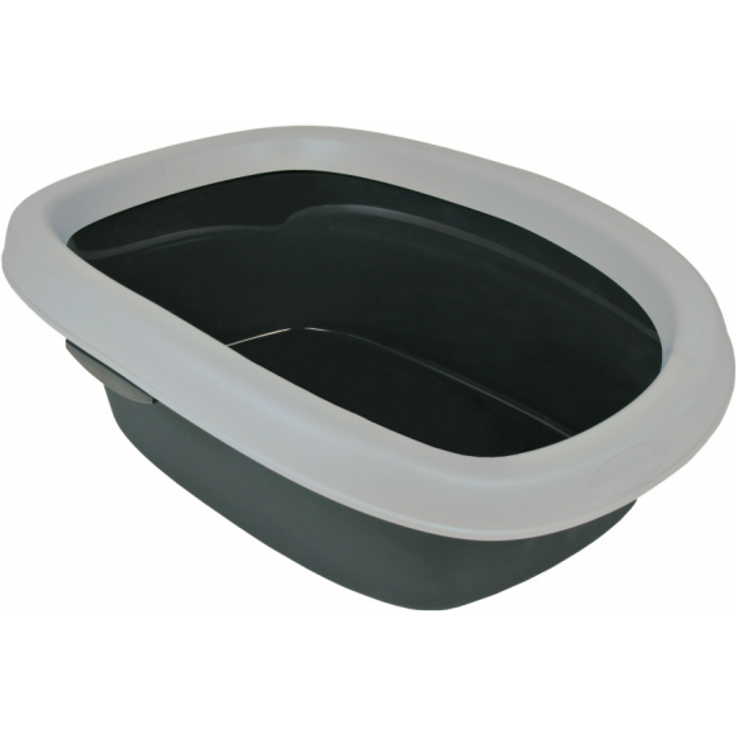 Trixie Katzentoilette Carlo mit Rand und Schaufel grau-hellgrau 31 × 14 × 43 cm