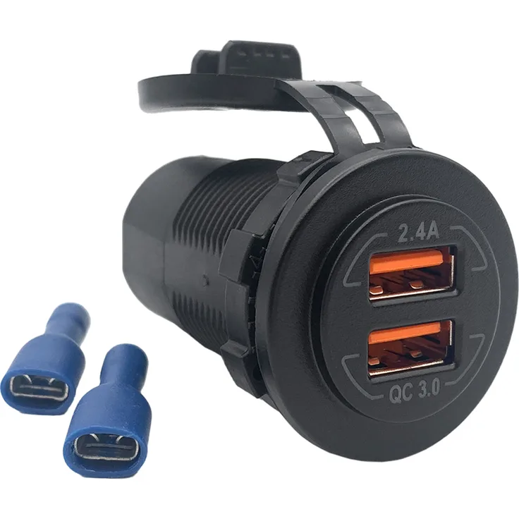 Offgridtec USB Doppelsteckdose 12V/24V 5V/4,8A - 3,6V/32W