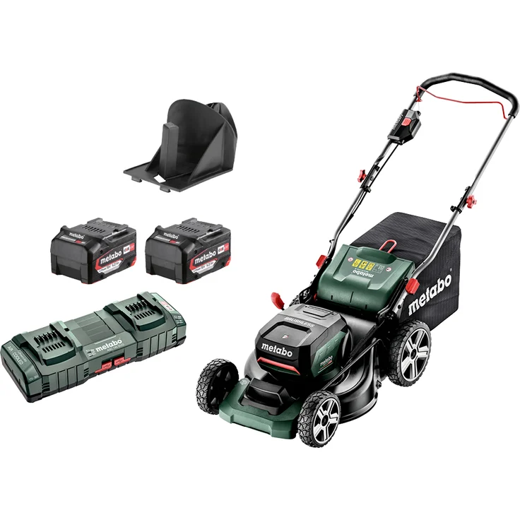 Metabo Akku Rasenmäher RM 36-18 LTX BL 46 (2x 18 Volt Li-Ion für große Flächen bis 800 m², Mulchfunktion, Schnittbreite: 46 cm, bürstenloser Motor) inkl. 2x 5,2 Ah Li-Ion Akku und Ladegerät ASC 145 Duo – Bild 2