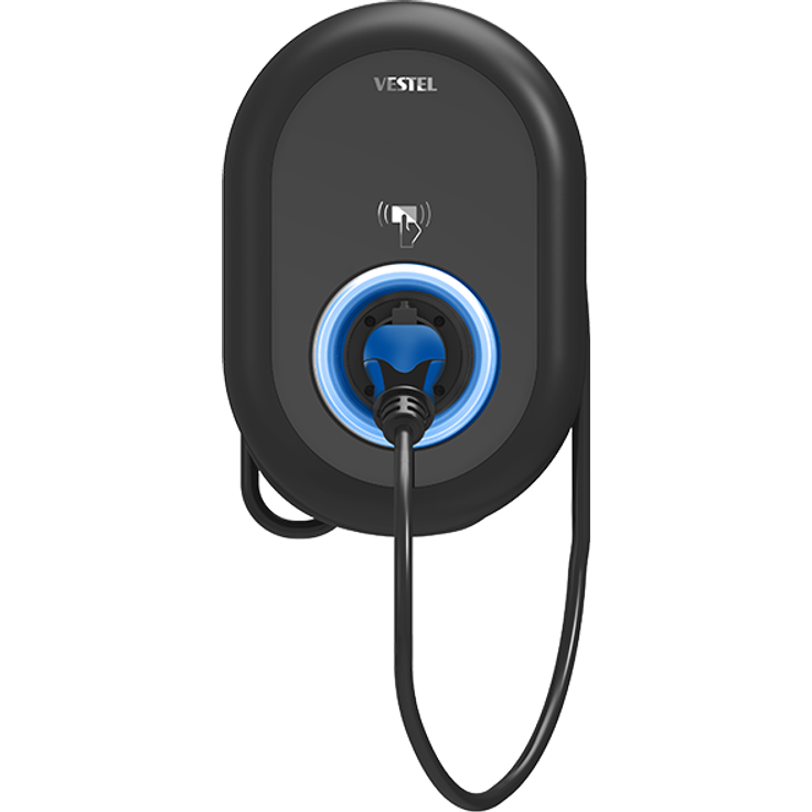 Vestel EVC04-AC11SWA-T2P Wallbox (bis 11 kW) mit Typ 2-Ladekabel 7 m