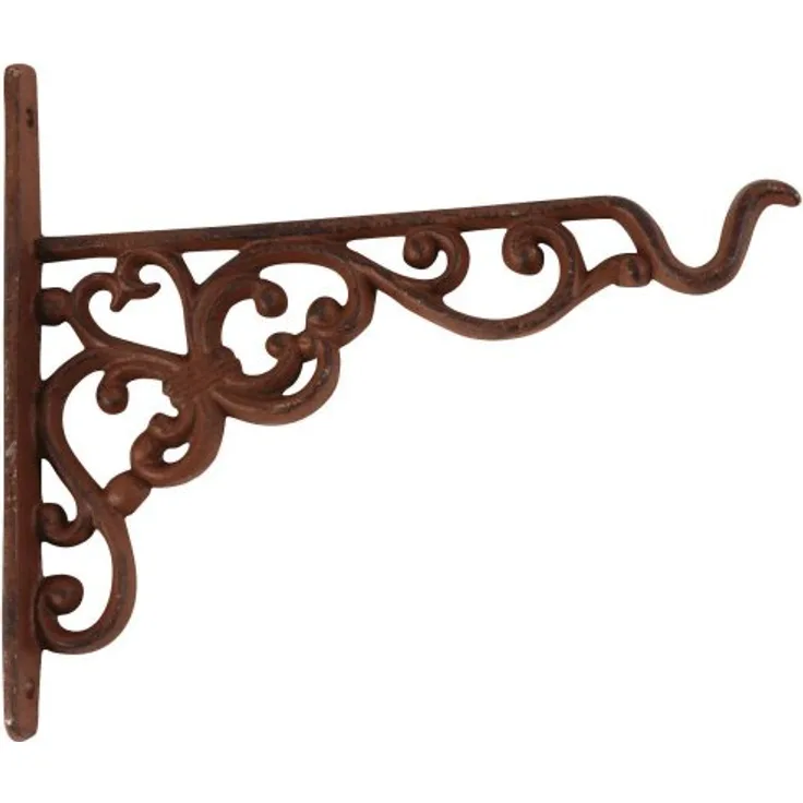 3 Stück Esschert Design Wandhaken, Blumenhaken für Blumenampel, Hängekörbe, Größe S, ca. 21 cm x 2,4 cm x 19 cm
