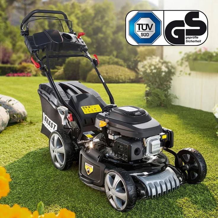 BRAST Rasenmäher Benzin 5,2kW (7PS) mit Antrieb Elektrostart 46cm Schnittbreite 224ccm GT-Markengetriebe - Preisvergleich – Bild 2