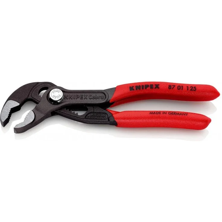 KNIPEX 87 01 125 Cobra Hightech-Wasserpumpenzange grau atramentiert mit rutschhemmendem Kunststoff überzogen 125 mm – Bild 2