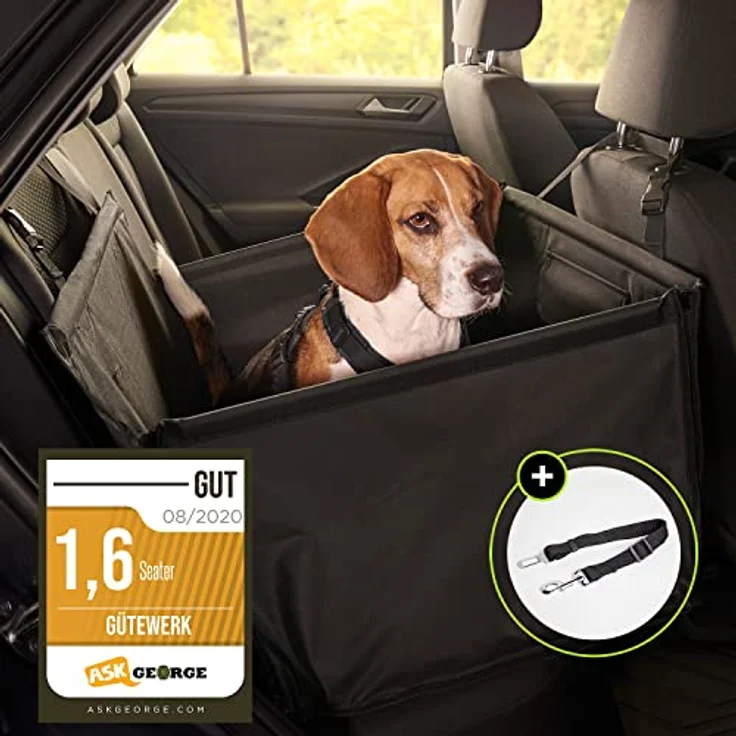 Rocky Hundeautositz Polyester Anschnallgurt faltbar flexibel Schwarz – Bild 1