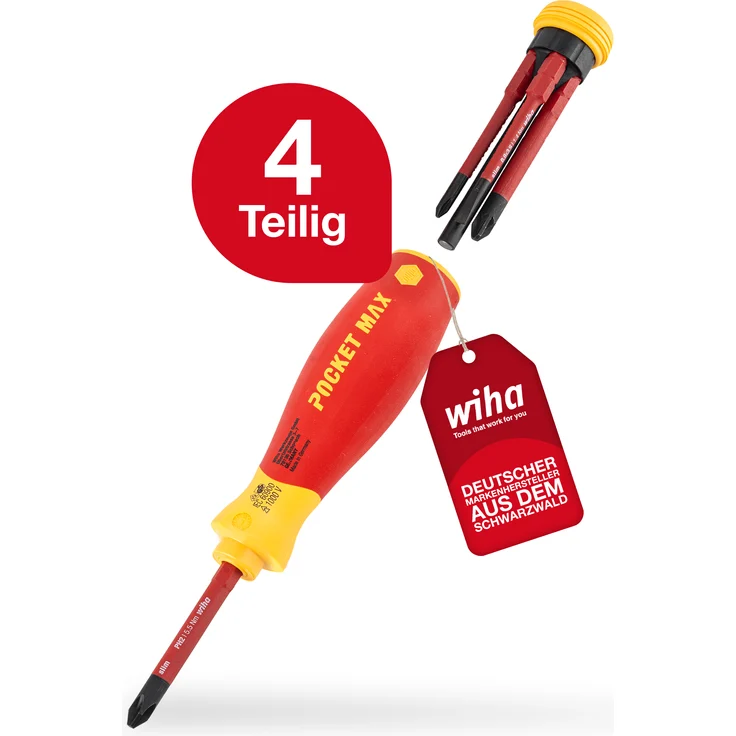 Wiha PocketMax electric mit 4slimBits Magazin-Schraubendreher – Bild 1