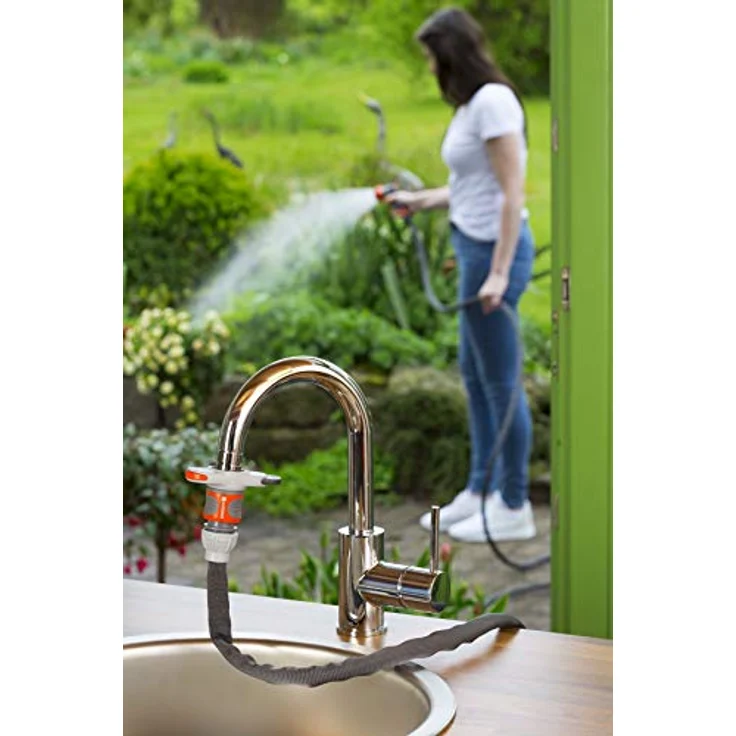 GARDENA Hahnverbinder für Indoor- Wasserhähne Hahnverbinder Kunststoff T-Stück 3/4" Außengewinde kompatibel mit allen gängigen Wasserhähnen mit M 24 x 1 Innen- und M 22 x 1 Außengewinde – Bild 10