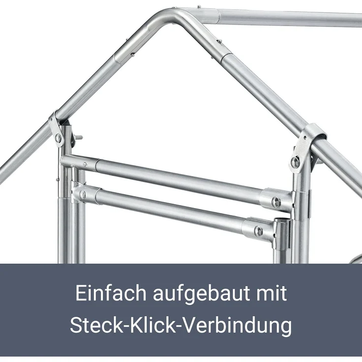 Juskys Freilaufgehege 2x2x2m Hühnerstall aus Metall begehbar mit 4 m² Lauffläche, Tür & Riegel – Freigehege für Hühner, Kleintiere & Pflanzen – Bild 5