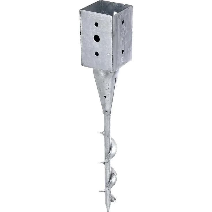 Alberts Einschraub-Bodenhülse | für Vierkantholzpfosten | feuerverzinkt | 91 x 91 mm | Gesamtlänge 595 mm 
(208387) – Bild 1