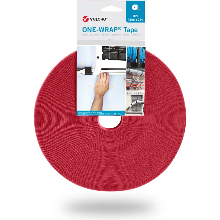 VELCRO One Wrap Band 25m - 20mm Rot VEL-OW64144