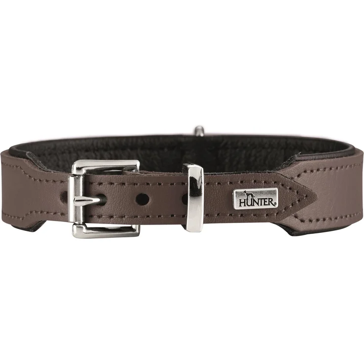 Hunter Hunde-Halsband Basic braun-schwarz L – Bild 1