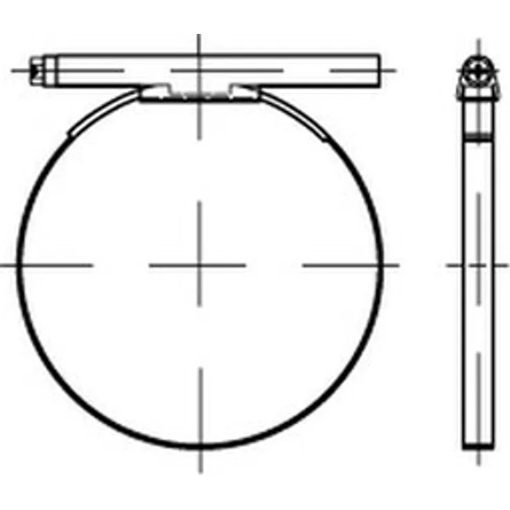 Reyher Schlauchschelle DIN 3017 Form A 50- 70-12 C7 Stahl galvanisch verzinkt f.Innen-D.