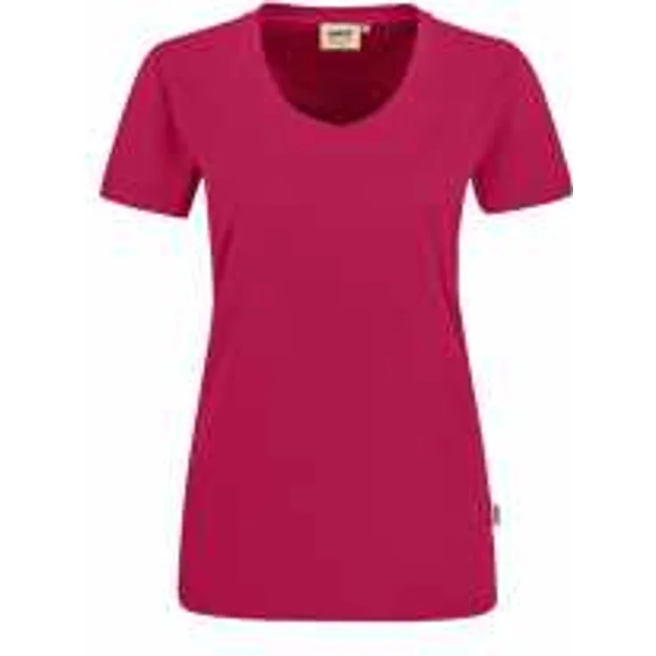 HAKRO Damen V-Shirt Mikralinar 181, magenta, XL