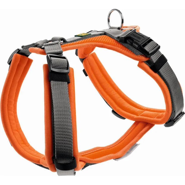Hunter Hunde-Geschirr Maldon orange-grau XS