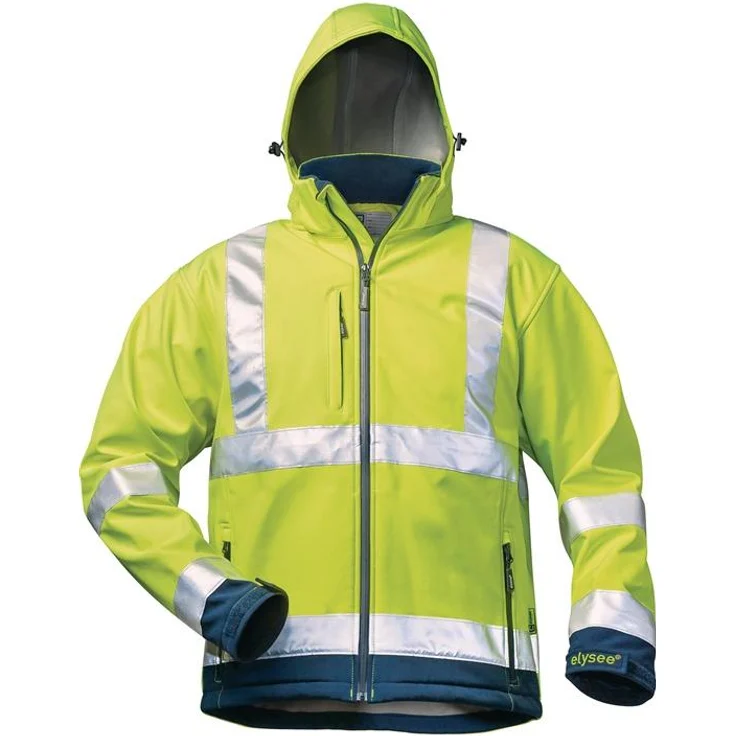 elysee Warnschutz-Softshelljacke LIAM Größe L fluoreszierend gelb-marine – Bild 1