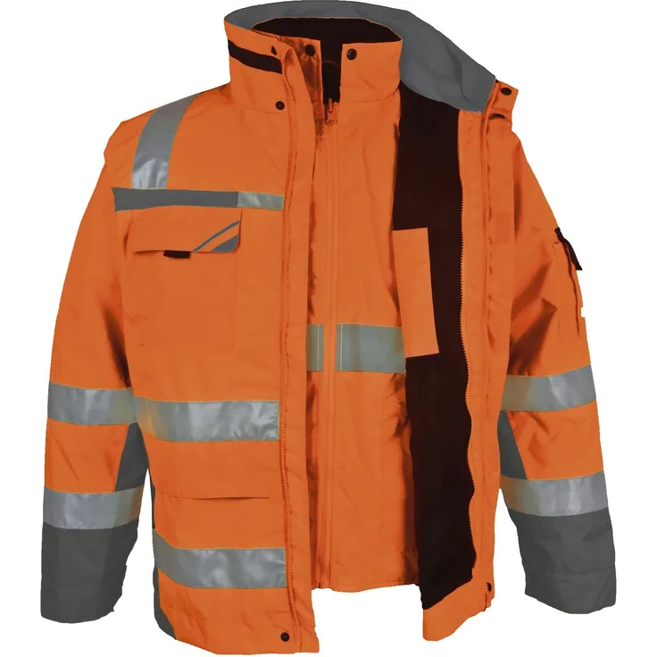 Winter-Warnschutz Parka orange/grau, Gr. XL - PKA Klöcker