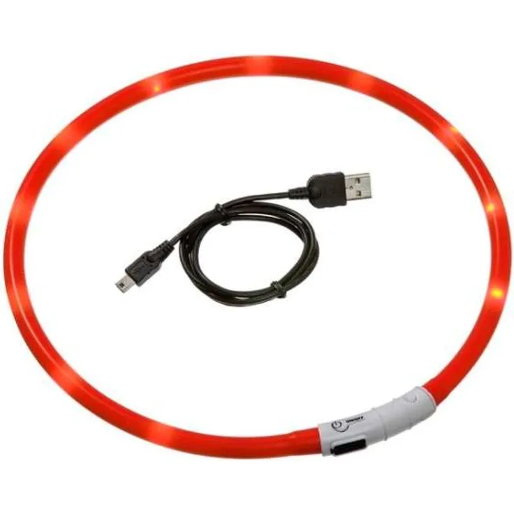 Karlie LED Schlauchhalsband, Leuchthalsband, 75 cm (kürzbar bis 20 cm), orange