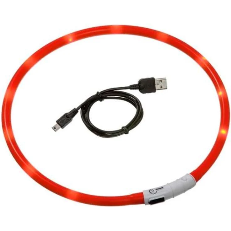 Karlie LED Schlauchhalsband, Leuchthalsband, 75 cm (kürzbar bis 20 cm), orange – Bild 1