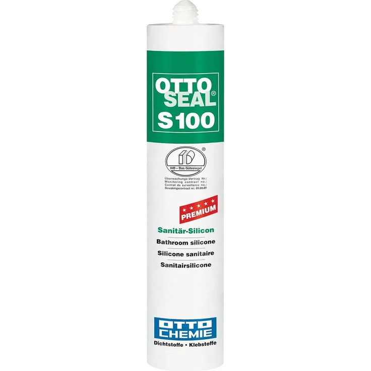 OTTOSEAL  S100 Premium-Sanitär-Silicon 300 ml - Farbauswahl Sanitärgrau C18