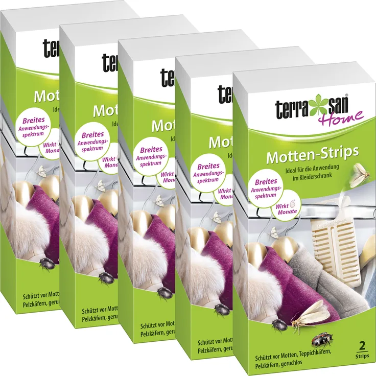 Terrasan Home 5 x Motten-Strips, 2 Stück