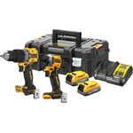 DeWalt Akku-Kombopack DCK2050E2T-QW, Bohrschrauber, Schlagschrauber, 18V, 1,7Ah Akkus