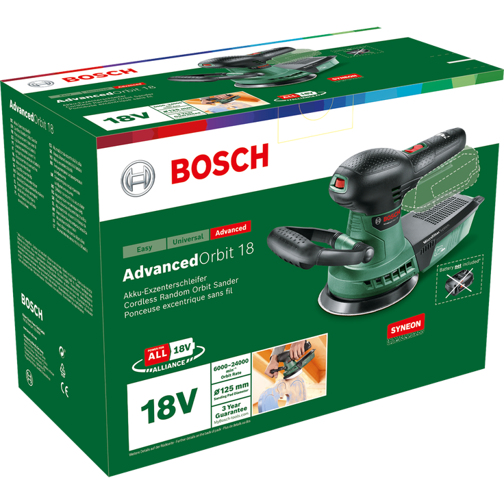 Bosch AdvancedOrbit 18 Akku Exzenterschleifer Schleifteller-Ø 125 mm, 18 Volt System, im Karton ohne Akku – Bild 7