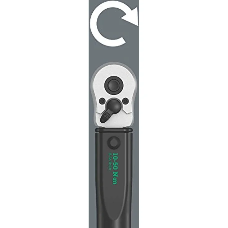 Wera 05075620001 Click-Torque C 1 Drehmomentschlüssel mit Umschaltknarre Schwarz, Grün, 1-2'', 10-50 Nm – Bild 10