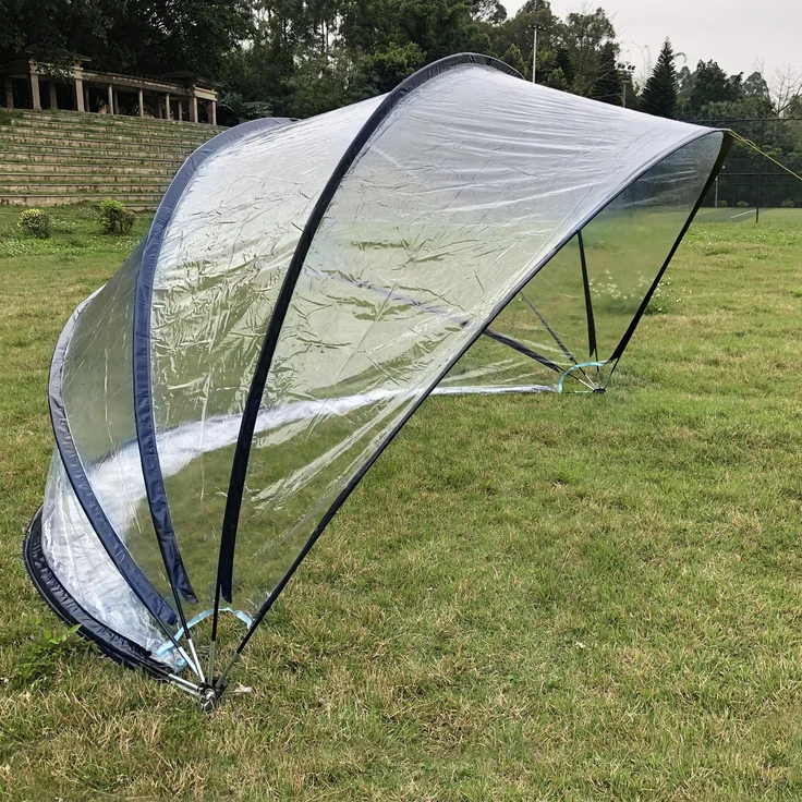Steinbach Cabrio Dome Ø 440 x 220 cm schwarz - Gartendach & Pooldach für Aufstellpools – Bild 7