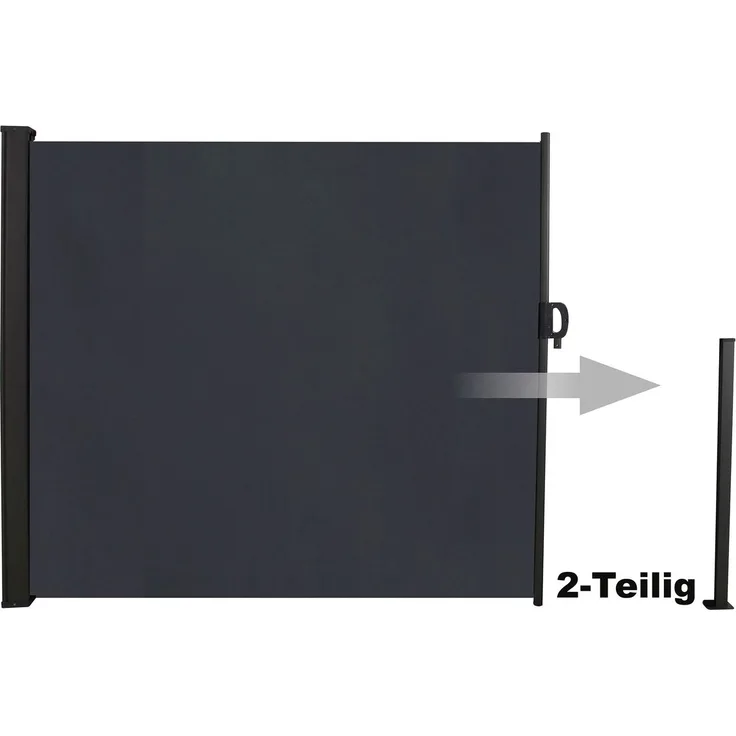 Linder Exclusiv Seitenmarkise Windschutz Markise Sichtschutz Sonnenschutz Wintergarten 300 L x H.160cm