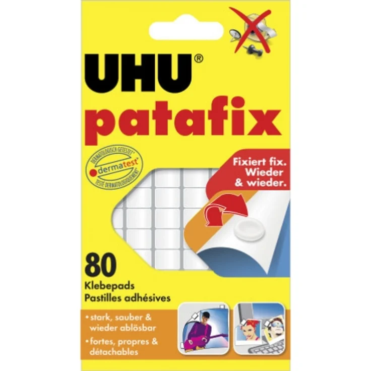 UHU patafix weiß 80 Stück - Preisvergleich – Bild 1