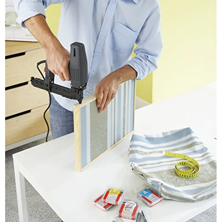 Novus Elektrotacker J-165 Profi, rückschlagarmer Universal-Tacker, Nachschlagfunktion, verarbeitet Klammern und Nägel – Bild 6